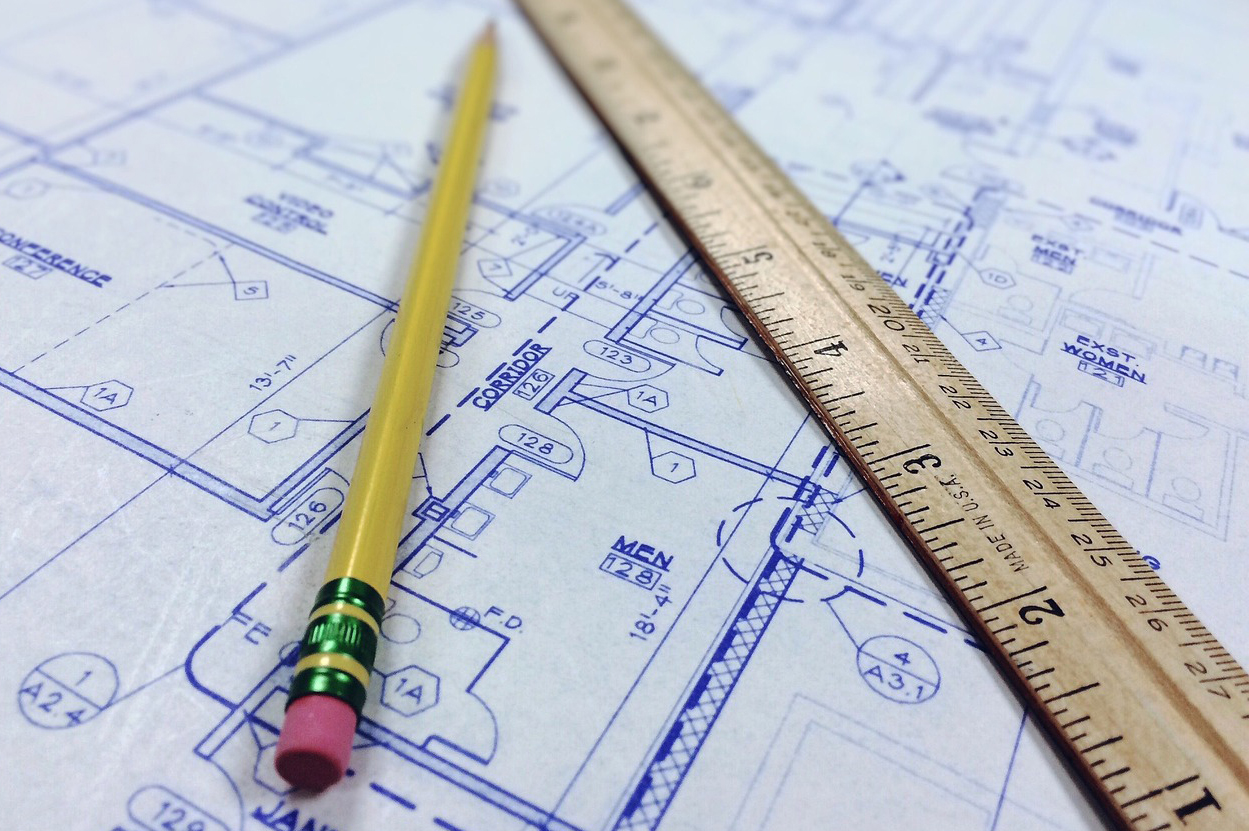 Bleistift, Lineal, Bauplan - Architekten, eine wichtige Zielgruppe